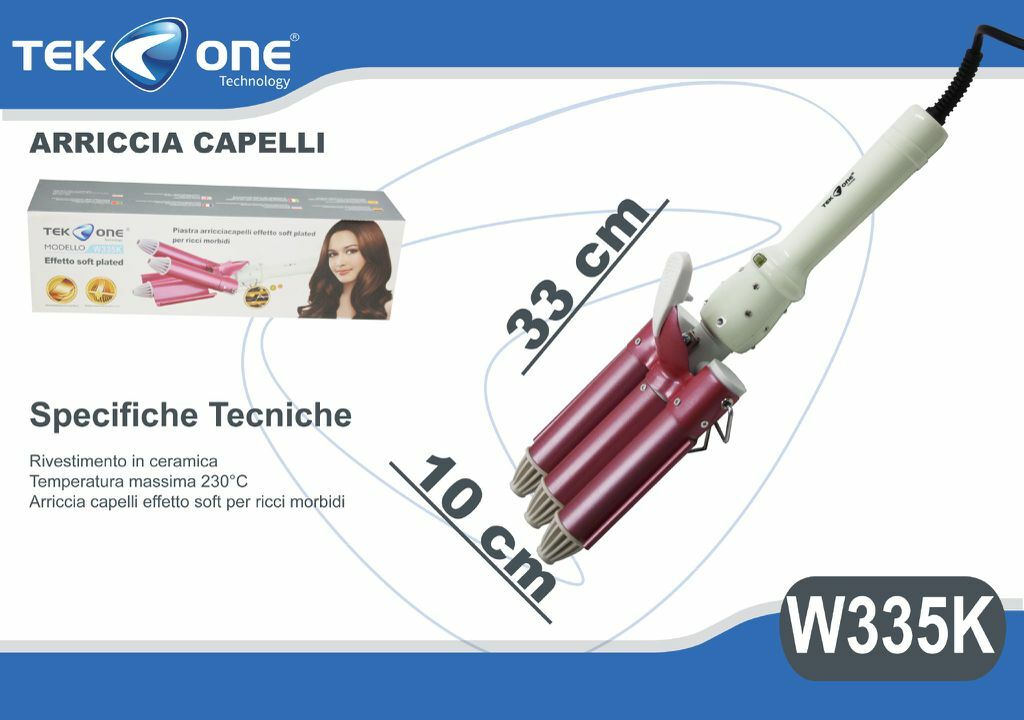 Piastra Arricciacapelli TeKone W335k Acconciatura Ricci Mossi HairStyle hsb
