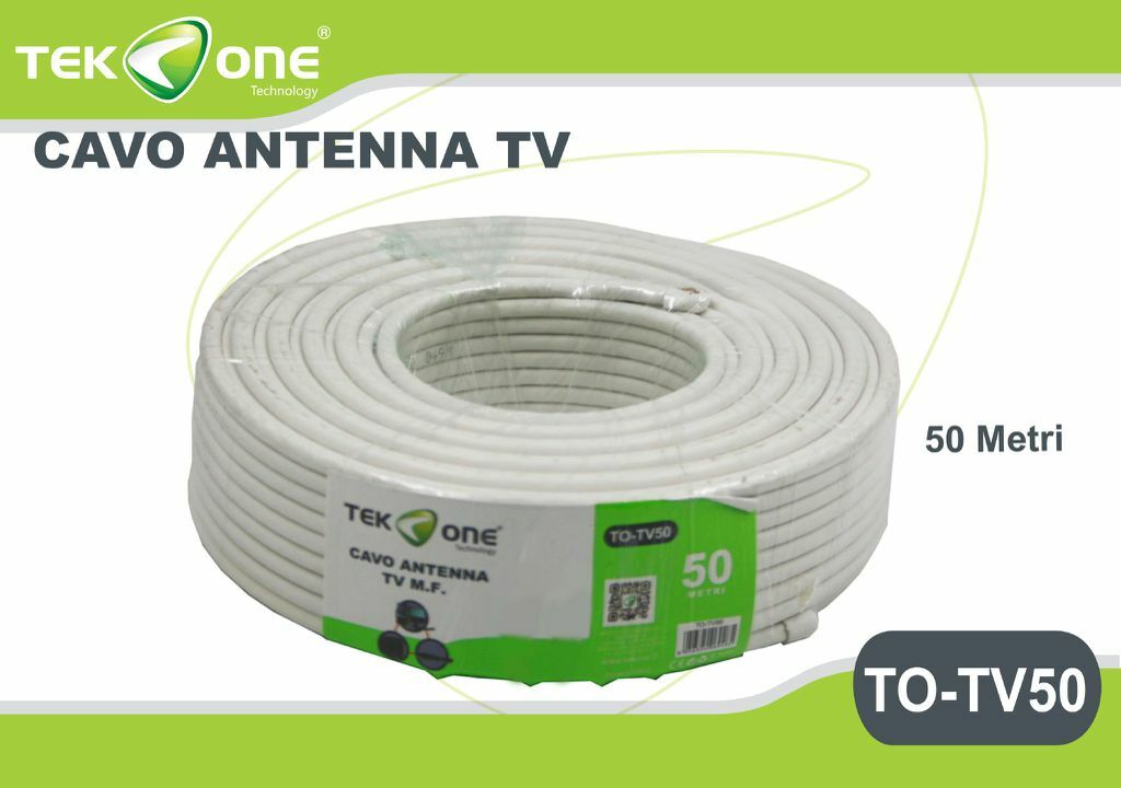 Cavo Antenna Tv TeKone TO-TV50 Dvb-T Matassa Da 50 Metri hsb