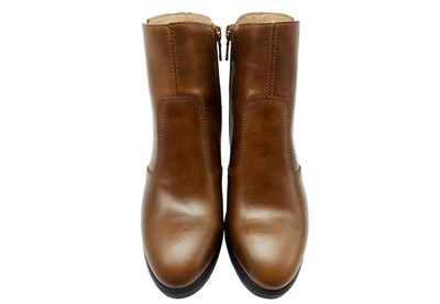 Pre-owned Nerogiardini Ankle Boot Woman Nero Giardini I411200d Boots Plateau Leather Cuoio