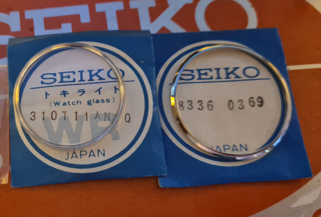 COMBO SELL NOS SEIKO CRYSTAL / BEZEL 83360369 FOR 7005-8030