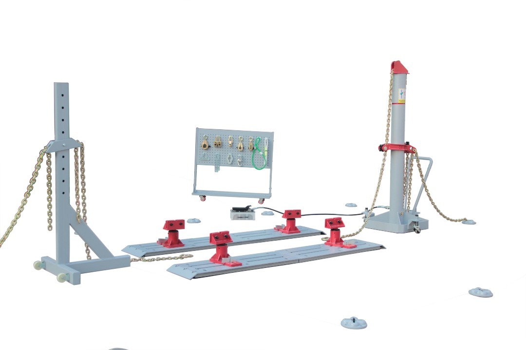 Portable Auto Body Frame Machine Rack On The Floor 10 Ton Puller Free