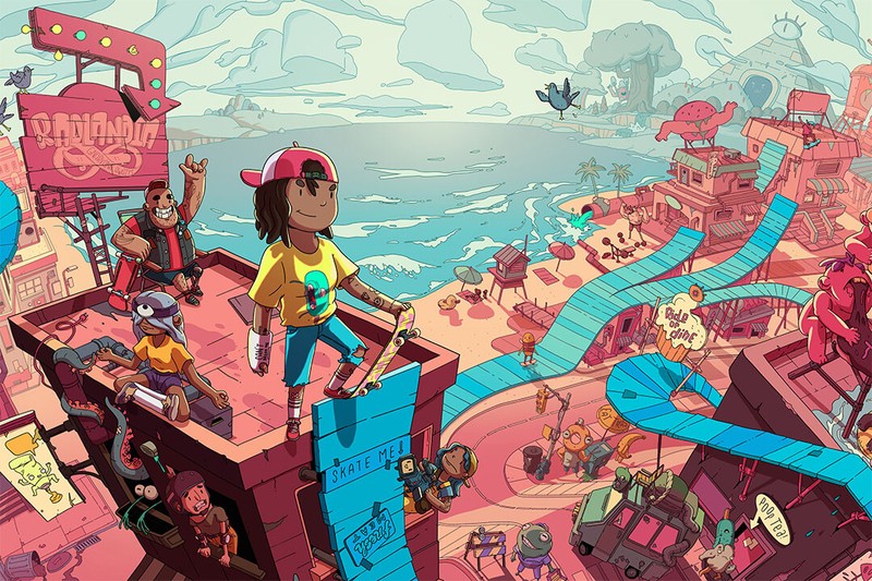 OlliOlli World Skateboard Video Game Sport Wall Art Home Decor