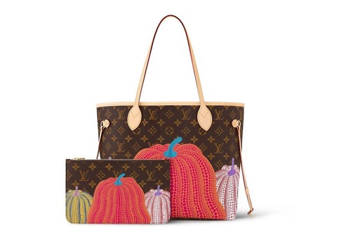 NIB Louis Vuitton LV x YK Neverfull MM Pumpkin Print M46468 NIB Louis Vuitton LV x YK Neverfull MM Pumpkin Print M46468