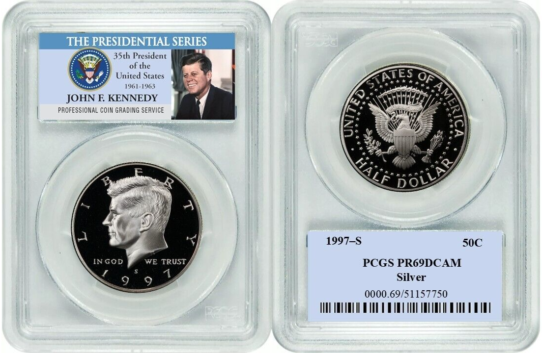 PCGS PR69DCAM 1997年 S 50C シルバー ケネディ プルーフ 1997 S 50C Silver Kennedy Half Dollar Proof PCGS PR69DCAM | eBay