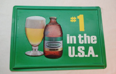Genesee Beer Lighted Shadow Box Panel Only   Cream Ale