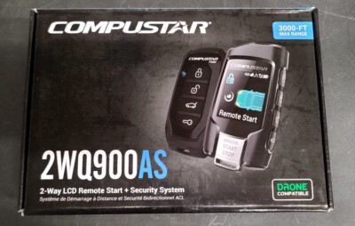 Compustar 2WQ900AS 2-Way LCD 3000-FT Max Range Remote Start + Security System