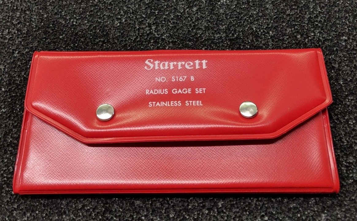 Starrett S167BZZ Radius Gage Case ONLY for 9/32-1/2" Range
