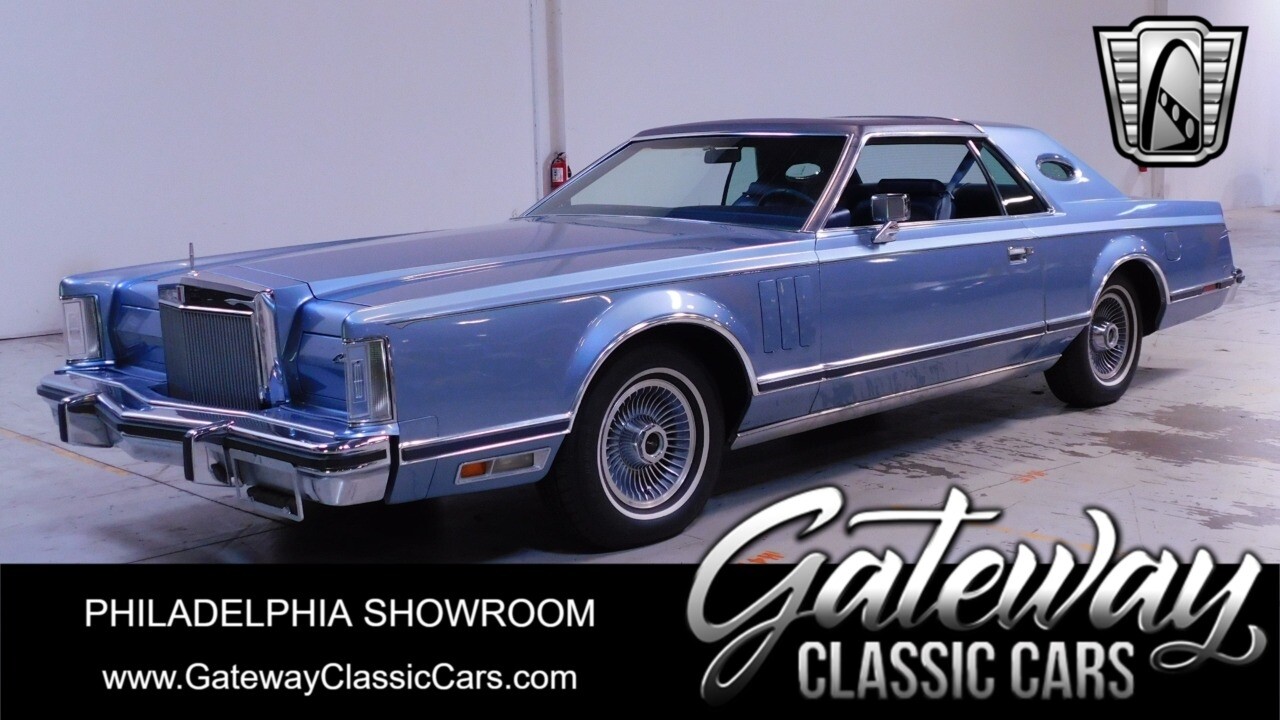 Blue Moon Dust Metallic 1979 Lincoln Mark V  V8 Automatic Available Now!