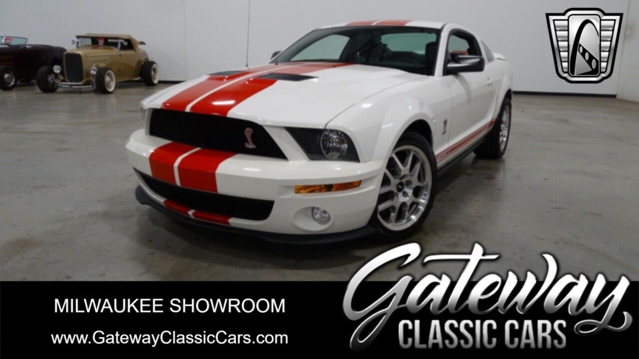 White/Red 2007 Ford Mustang  5.4l Supercharged V8 6 Speed Manual Available Now!