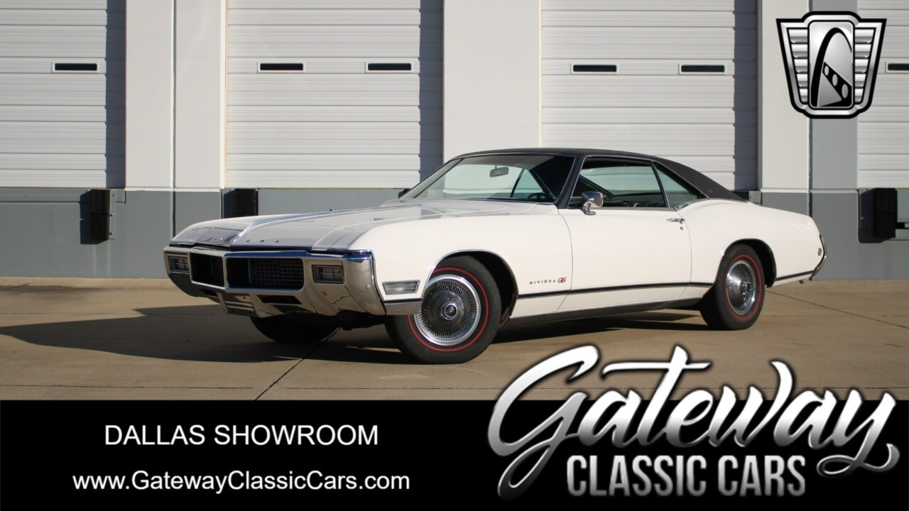 White 1968 Buick Riviera  430 CID V8 3 Speed Automatic Available Now!