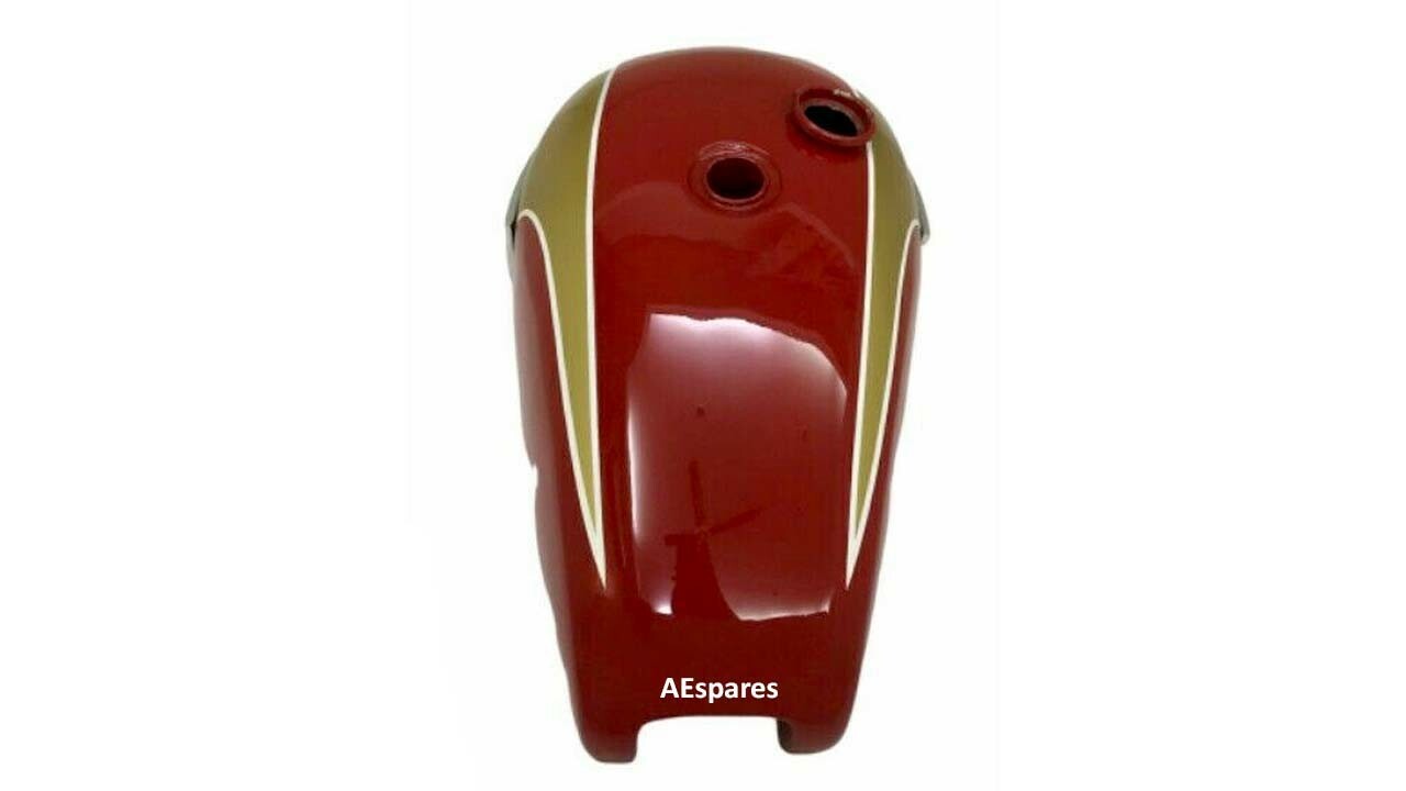 FOR TRIUMPH T140 OIF FUEL TANK GOLDEN & RED 