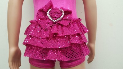 Dance Costume Small Child Pink Metallic Jazz Tap Hip HopSolo Competition Pageant