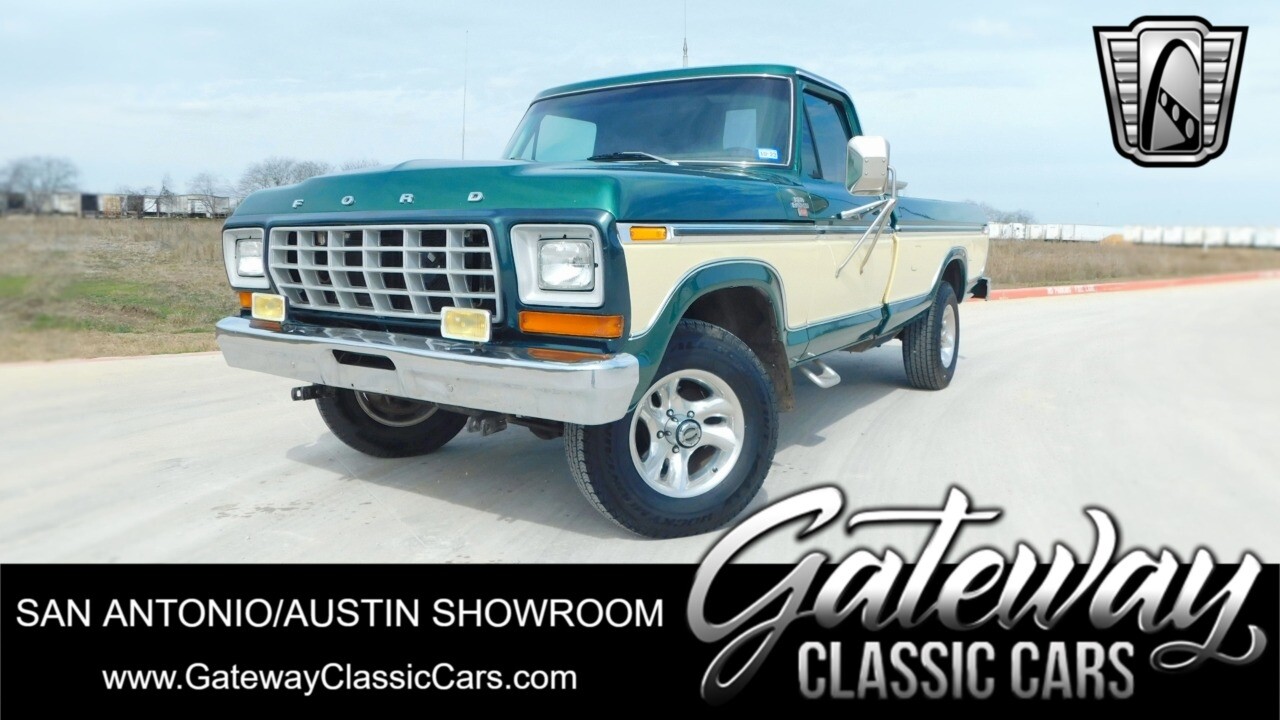 Jade Green/Sand 1979 Ford F150  460 CID C6 3 Speed Automatic Available Now!