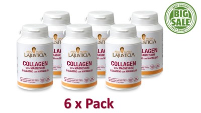 Pack 6x ANA MARIA LAJUSTICIA COLAGENO con MAGNESIO/COLLAGEN MAGNESIUM 180 c./t.