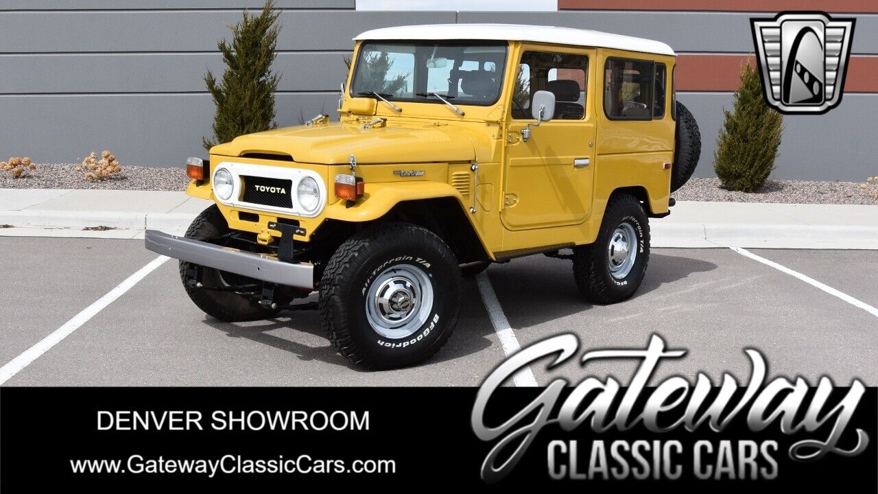 Mustard yellow  1978 Toyota Land Cruiser  4230 CC I6 4 Speed Manual Available No