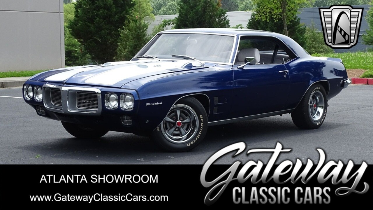 blue 1969 Pontiac Firebird  V8 Manual Available Now!