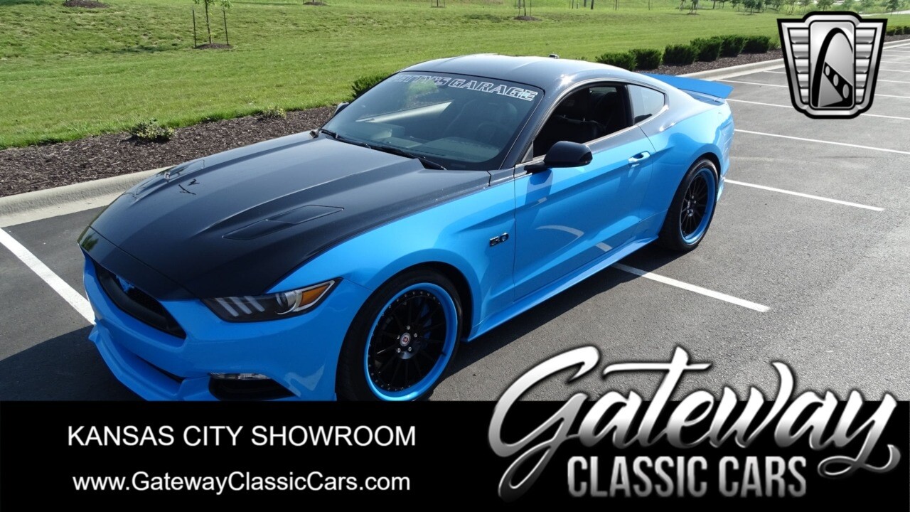 Black Tri-Coat Pearl and Petty Blue 2015 Ford Mustang  Roush Supercharged 5.0 Li