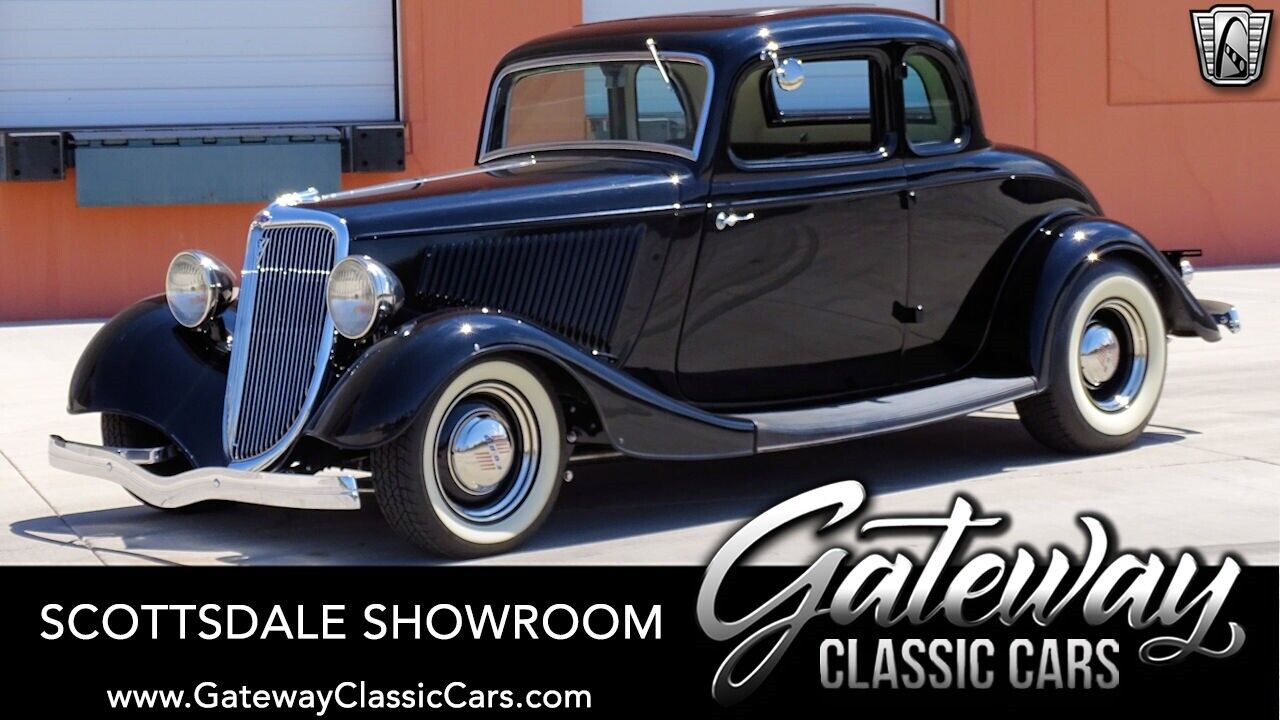 Black 1934 Ford 5 Window Coupe  350 CID V8 3 Speed Automatic Available Now!