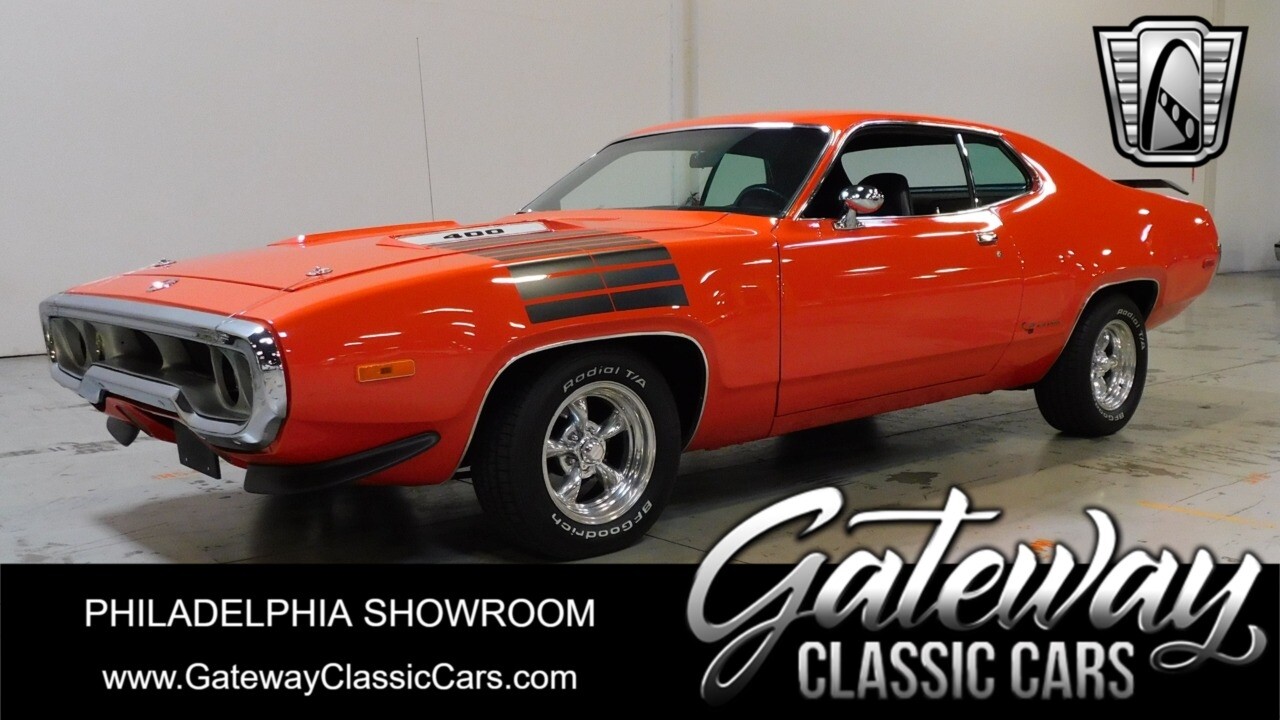 Hemi Orange 1972 Plymouth Road Runner  400 CID V8 727 Torqueflight Automatic Ava