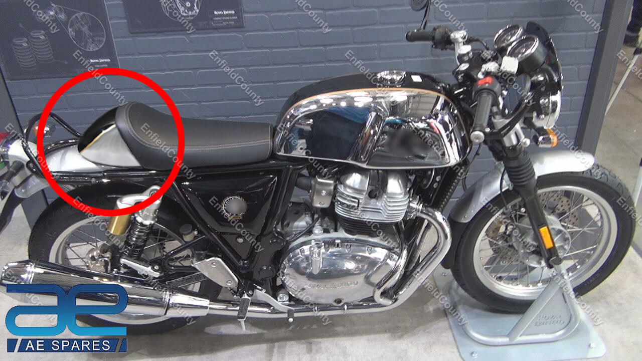 Single Seat Cowl Black & Chrome For Royal Enfield Continental GT 650cc 