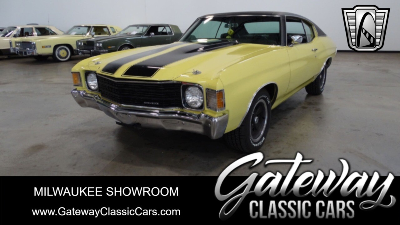 Yellow 1972 Chevrolet Chevelle  402 Big Block V8 TH400 3-Speed Automatic Availab