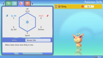 Pokemon Brilliant Diamond Shining Pearl BDSP - Shiny 6IV Skitty