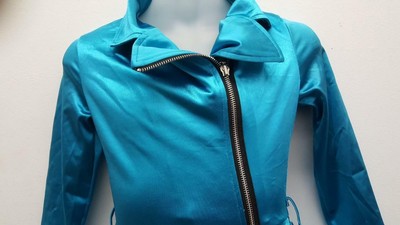 Dance Costume Large Child Turquoise Jacket Only Jazz TapSolo Competition Pageant