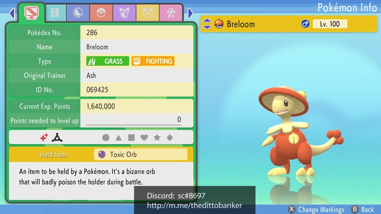 💎Pokemon Brilliant Diamond & Shining Pearl BRELOOM ✨Ultra