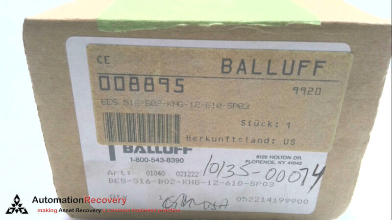 Balluff Bes-516-b02-khg-12-602-sp03 Proximity Limit Switch, New #164332