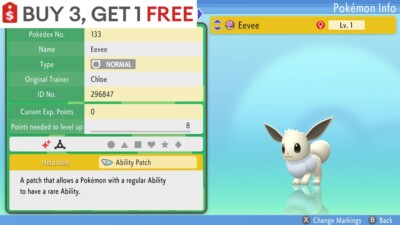   Shiny Eevee   Pokemon Brilliant Diamond Shining Pearl 6IV BDSP