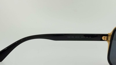 Pre-owned Versace Sunglasses 2199 100281 56mm Black Gold Frame With Grey Polarized Lenses In Gray