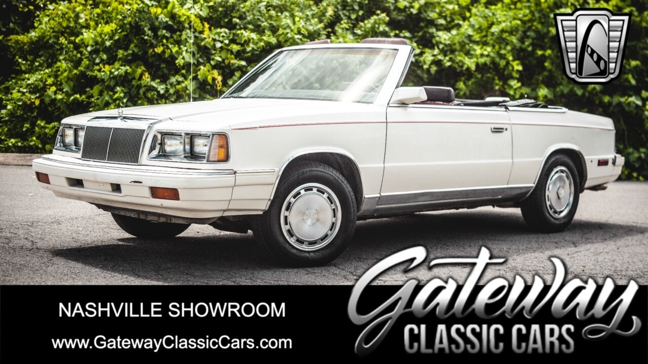 WHITE 1986 Chrysler Lebaron  2.2l turbo I4 3 Speed Automatic Available Now!