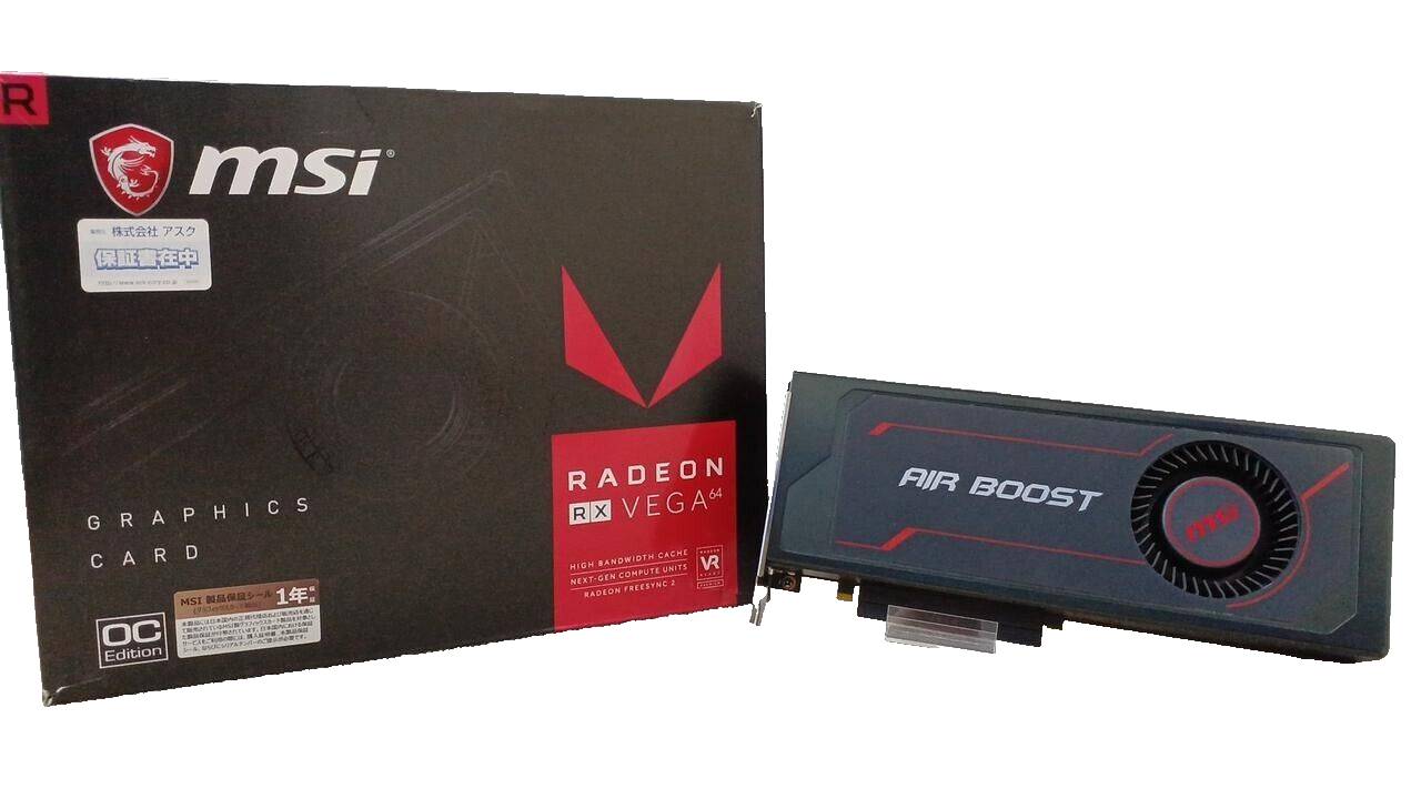 MSI AMD RADEON RX VEGA 64 8GB AIR BOOST Graphics Card Used MSI AMD RADEON RX VEGA 64 8GB AIR BOOST Graphics Card Used