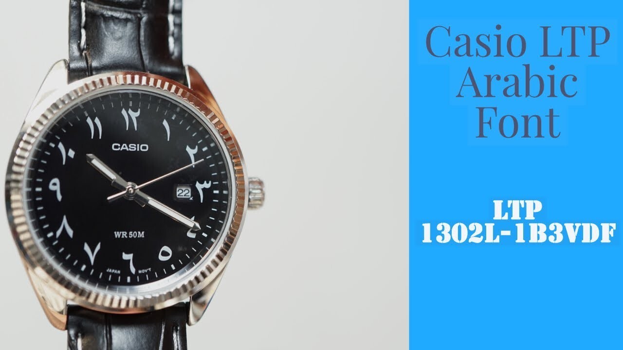 Pre-owned Casio Ltp-1302l-1b3vdf Arabic Numbers Dial Watch For Women