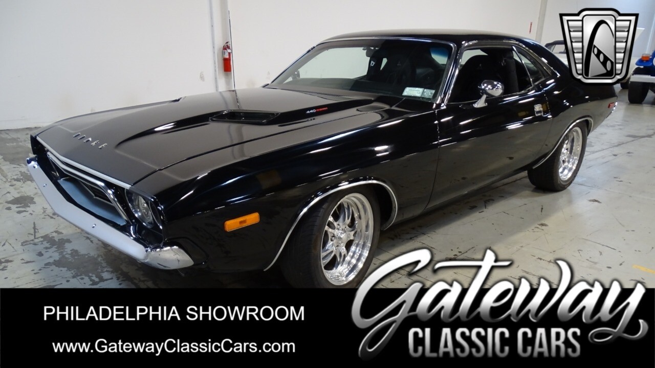 Black 1973 Dodge Challenger  440 CID Supercharged V8 3D0727 Automatic Available