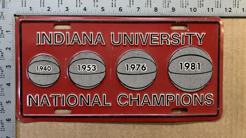 1981 Indiana booster license plate basketball national champions 14492