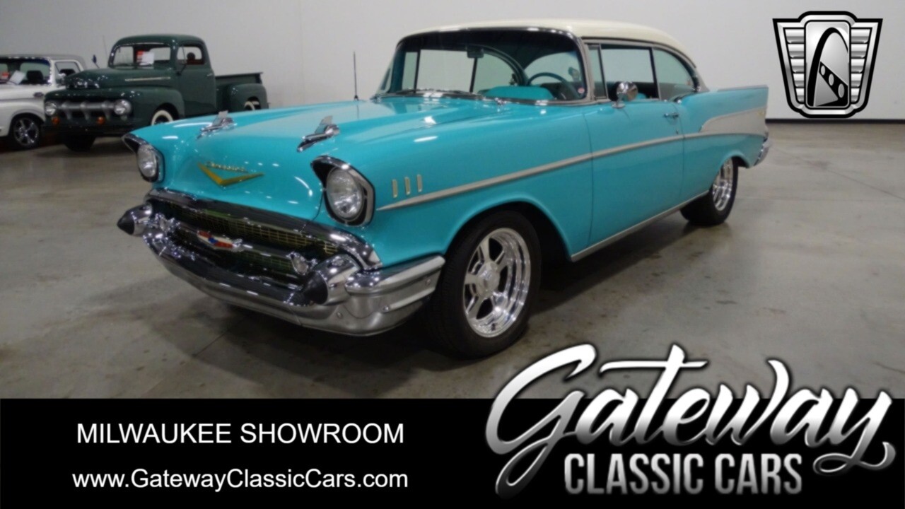 Turquoise 1957 Chevrolet Bel Air  383 Stroker V8 TH 200 4R Automatic Available N