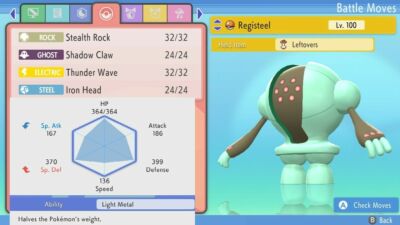  Shiny Registeel 6IV  Pokemon Brilliant Diamond Shining Pearl Max EV Legendary 