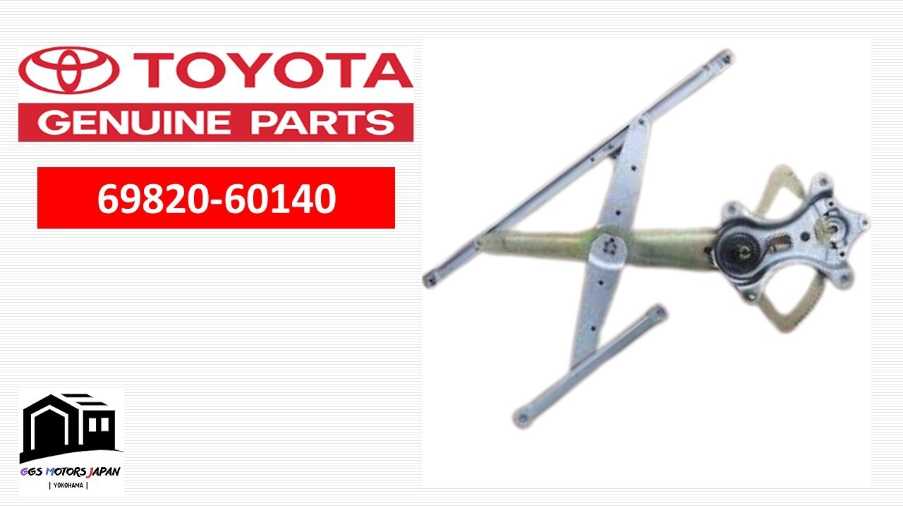 TOYOTA OEM 69820-60140 REGULATOR SUB-ASSY, FRONT DOOR WINDOW