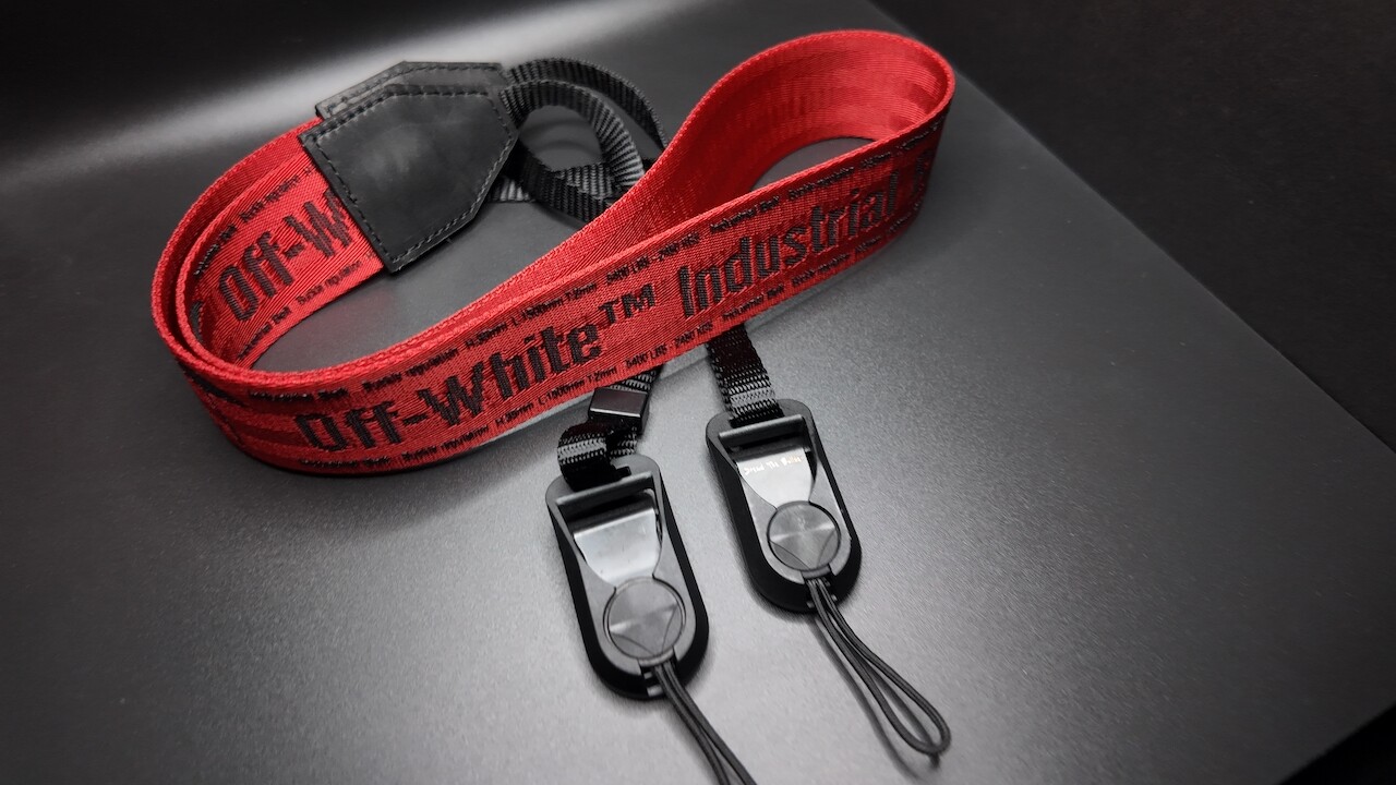 Off White Belt Camera Strap Authentic Custom w/ Quick Off White Belt Camera Strap Authentic Custom w/ Quick