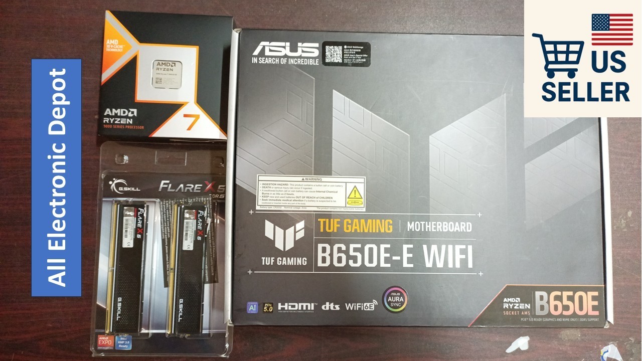 CPU Ryzen7-9800x3d +ASUS B650M-Plus WiFi New AMD Ryzen 7 9800X3D ASUS B650-E TUF Gaming WiFi AM5 G