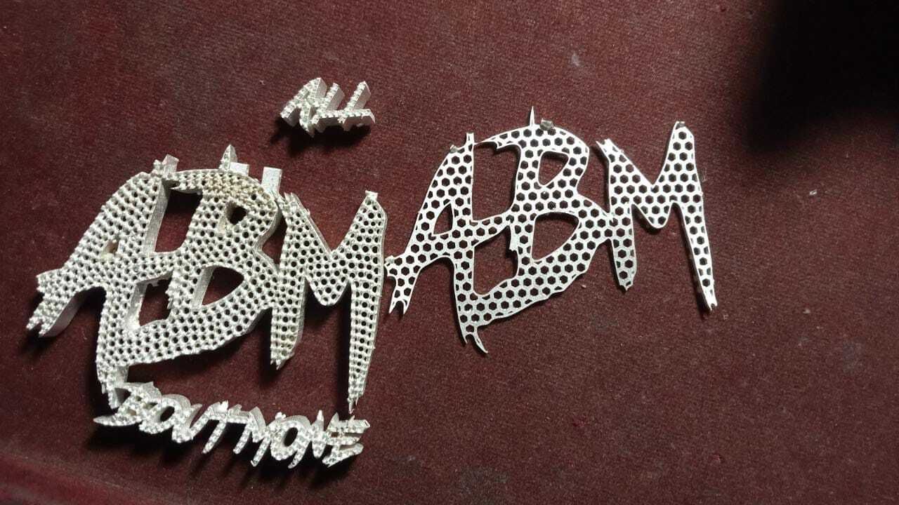 Pre-owned Handmade Men's 13ct Abm Pendant Moissanite D/vvs1 Customize Real 925 Sterling Silver In Yellow Gold