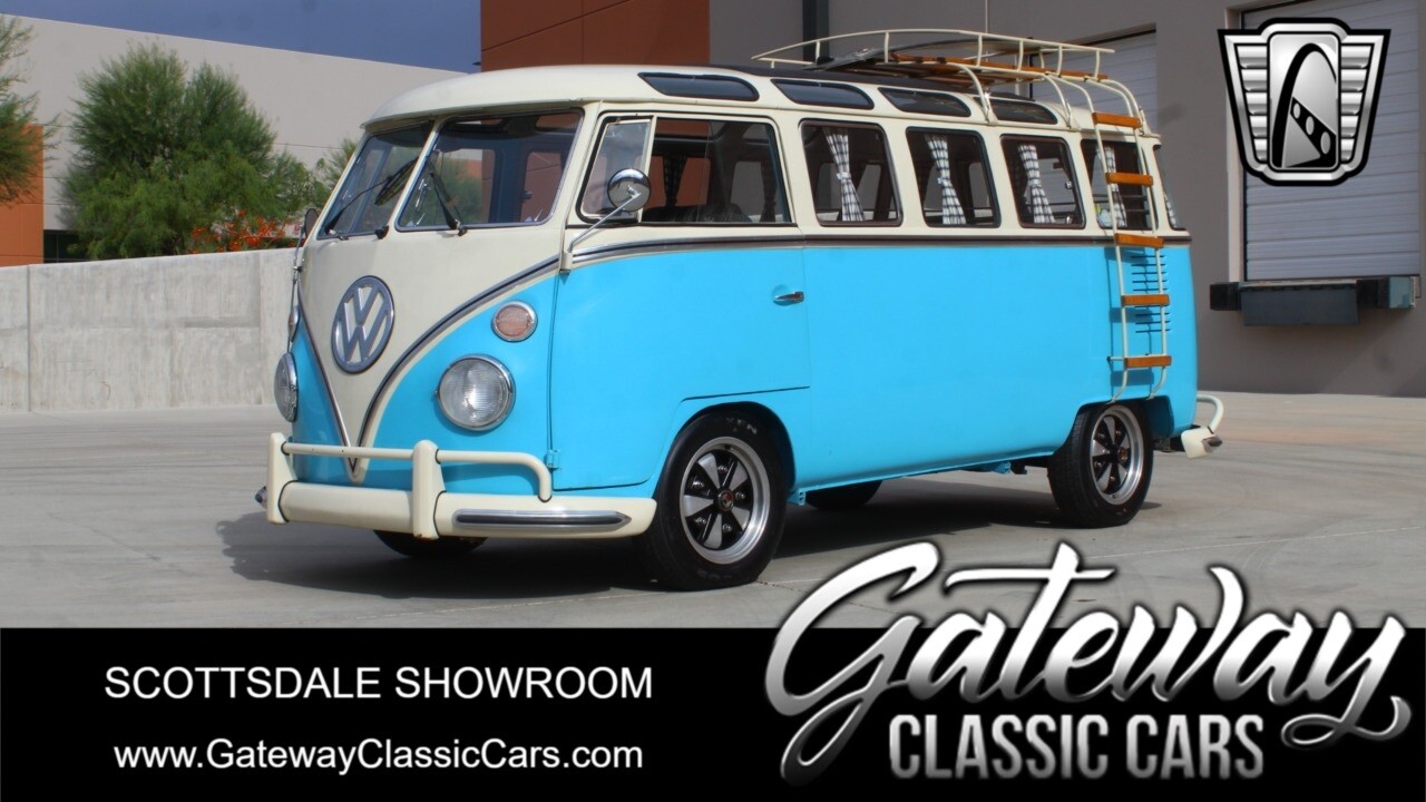 Blue and White 1973 Volkswagen Kombi Bus  4 Cylinder 1600 CC Manual Available No