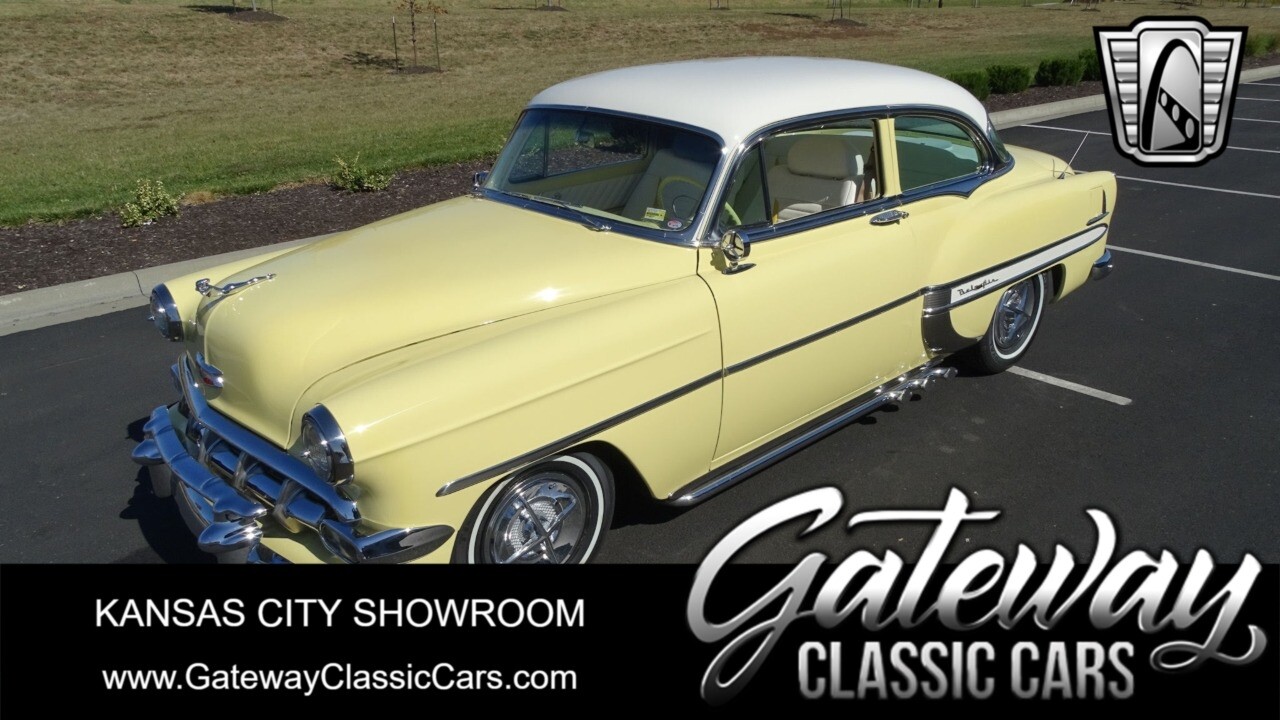 Yellow/White 1954 Chevrolet Bel Air  261 c.i. I6 5 speed Manual Available Now!