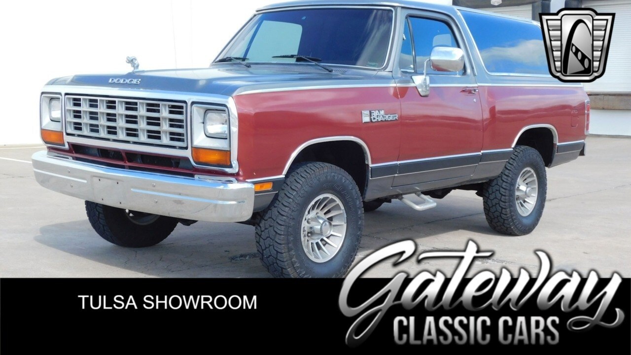 Red/Grey 1985 Dodge Ramcharger AW-100  318cu in V8 3 Speed Automatic Available N