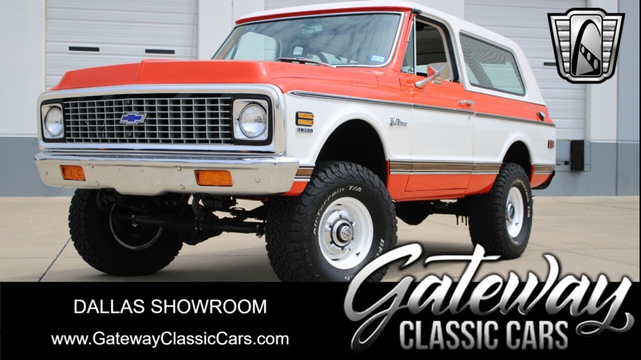 Orange/ White 1972 Chevrolet Blazer  350 CID V8 3-Speed Automatic Available Now!