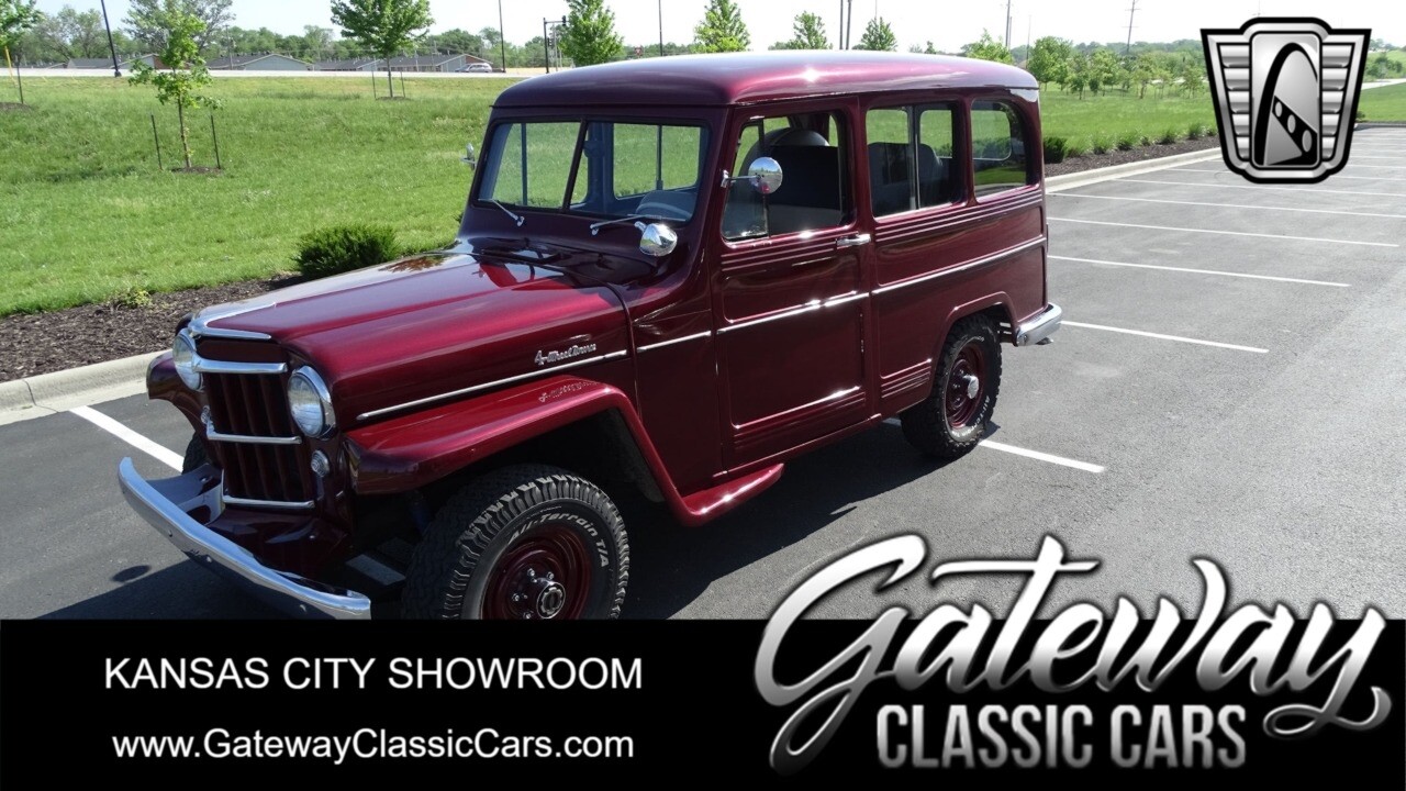 Maroon 1957 Willys Wagon  I6 3-Speed with Overdrive Manual Available Now!