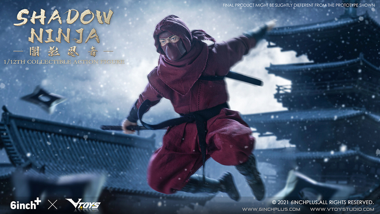 VTOYS X 6INCH 1:12 Shadow Japanese Ninja Red Action Figure