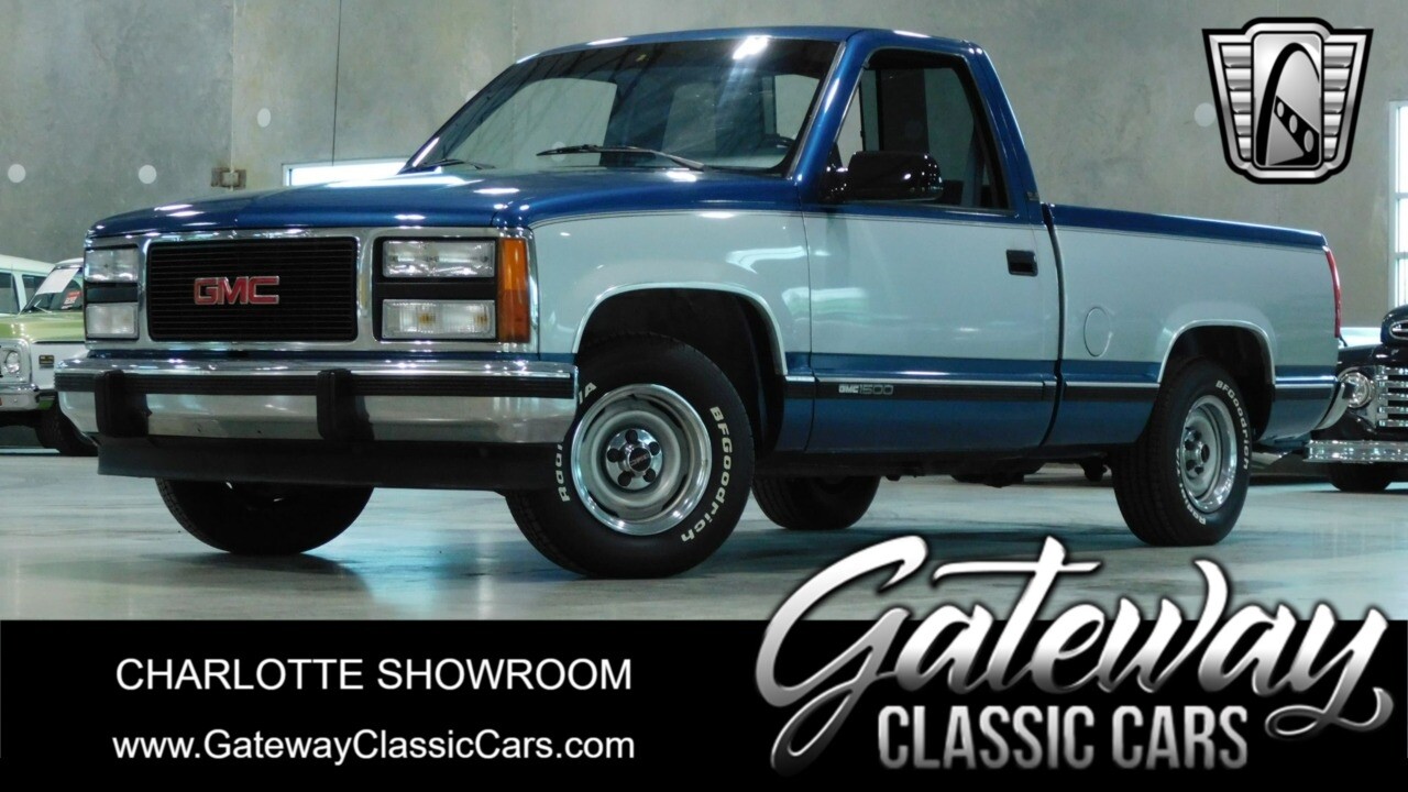 Blue/Silver 1990 GMC Sierra  5.7 350 V8 700 R4 Automatic Available Now!