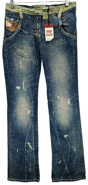 Parasuco Womens Low Rise Boot Cut Jeans Size 30 Inseam 34